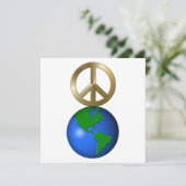 Vrede op Aarde Fun Rebus Style Word Puzzle Kaart (Staand voorkant)