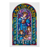 Vrede op aarde gekleurd poster met kerstmis (Voorkant)