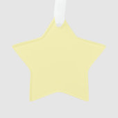 Vrede op aarde Gele Ster Ornament (achterkant)