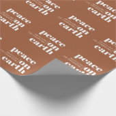 Vrede op Aarde Gepersonaliseerde Blauwe Moderne Ke Cadeaupapier (Hoek)