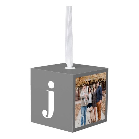 Vrede op aarde gepersonaliseerde moderne grijze ke decoratie (Achter hoekig)