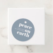 Vrede op aarde gepersonaliseerde moderne kerst bedankjes labels (In situ)