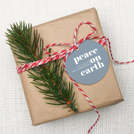 Vrede op aarde gepersonaliseerde moderne kerst bedankjes labels