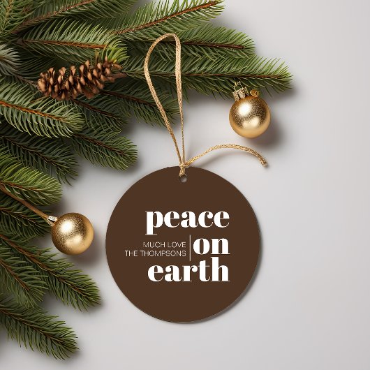 Vrede op aarde gepersonaliseerde moderne kerst bedankjes labels