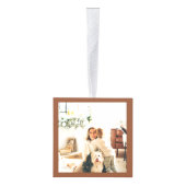 Vrede op aarde gepersonaliseerde moderne kerst decoratie (Rechts)