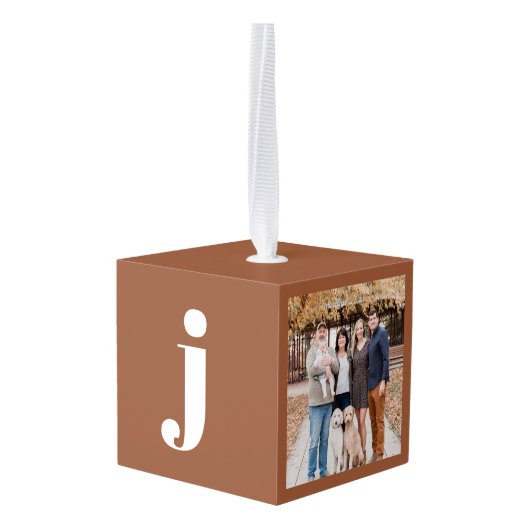 Vrede op aarde gepersonaliseerde moderne kerst decoratie (Achter hoekig)