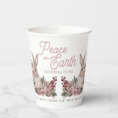 Vrede op aarde gepersonaliseerde Prettige feestdag Papieren Bekers (Links)