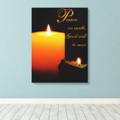 Vrede, op Aarde, Goede wil aan mannen Canvas Afdruk (Insitu (Houten vloer))