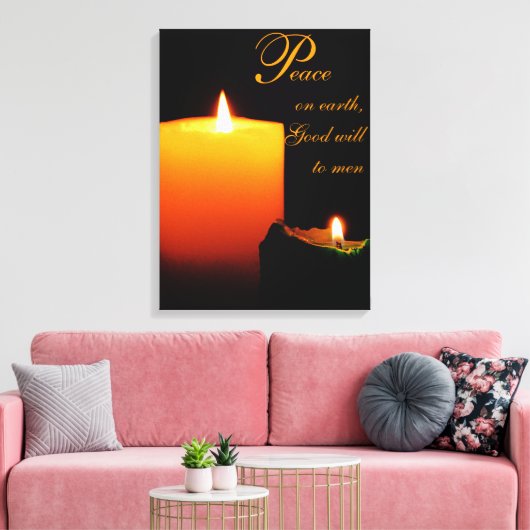 Vrede, op Aarde, Goede wil aan mannen Canvas Afdruk (Insitu (Woonkamer))