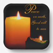 Vrede, op Aarde, Goede wil aan mannen Papieren Bordje (Voorkant)