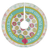 Vrede op aarde Goede wil naar Mannen boomrokken Kerstboom Rok (Voorkant)