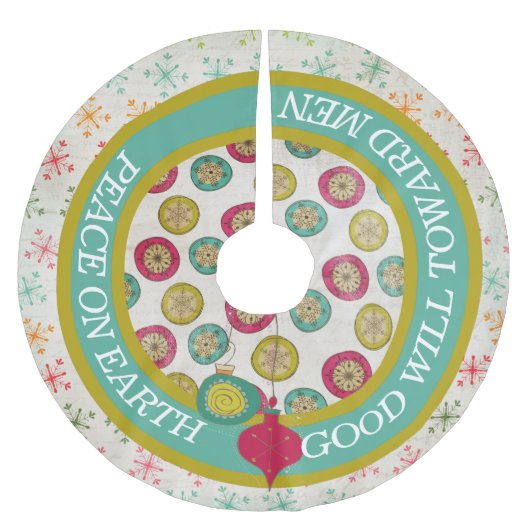 Vrede op aarde Goede wil naar Mannen boomrokken Kerstboom Rok (Voorkant)