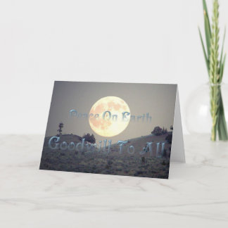 Vrede op aarde, goede wil voor iedereen feestdagen kaart