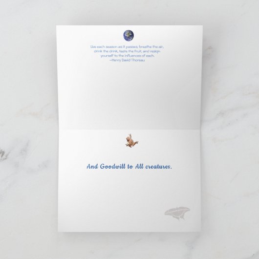 Vrede op aarde: Goedheid voor alle schepselen: kaa Kaart (Binnen)