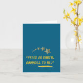 Vrede op aarde Goedwilligheid jegens allen-Gouden  Kaart (Gele Bloem)