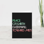 Vrede op aarde goodwill naar Mannen Christmas Holi Kaart (Voorkant)