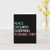 Vrede op aarde goodwill naar Mannen Christmas Holi Kaart (Gele Bloem)