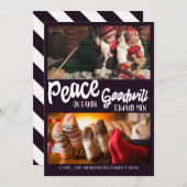 Vrede op aarde, Goodwill Toward Mannen kerstkaart (Voorkant / Achterkant)