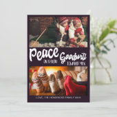 Vrede op aarde, Goodwill Toward Mannen kerstkaart (Staand voorkant)