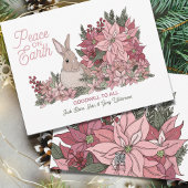 Vrede op aarde goodwill voor alle bloemen Kerstmis Feestdagenkaart