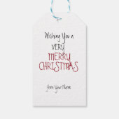 Vrede op aarde goodwill voor alle kerstkaarsen cadeaulabel (Achterkant)