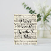 Vrede op aarde, goodwill voor Mannen Briefkaart (Staand voorkant)