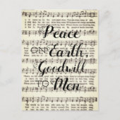 Vrede op aarde, goodwill voor Mannen Briefkaart (Voorkant)