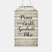 Vrede op aarde, goodwill voor Mannen Gift Label Cadeaulabel (Voorkant)