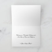 Vrede op aarde Goud op Zwarte Kerst Kaart (Binnen)