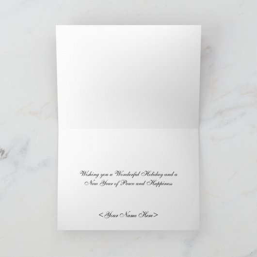 Vrede op aarde Goud op Zwarte Kerst Kaart (Binnen)