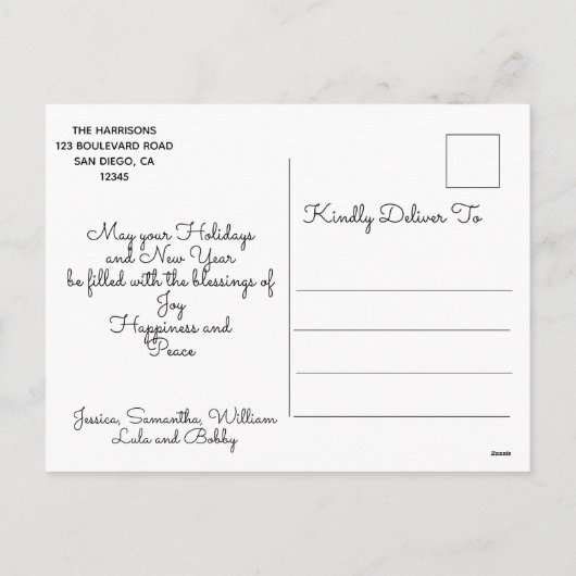 Vrede op Aarde Gouden Duif Witte Kerst Feestdagenkaart (Achterkant)