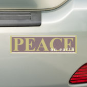Vrede op aarde gouden Paarse kerst Bumpersticker (Op auto)