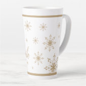 Vrede op aarde Gouden sterren Kerstmis Latte Mok (Rechterhoek)