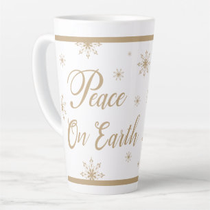 Vrede op aarde Gouden sterren Kerstmis Latte Mok