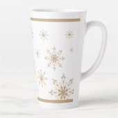 Vrede op aarde Gouden sterren Kerstmis Latte Mok (Rechts)