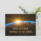 Vrede op aarde | Groeten van het seizoen | Persona Feestdagenkaart (Staand voorkant)