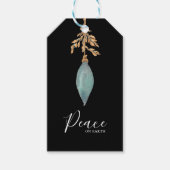 Vrede op Aarde Hand geschilderd Turquoise Waterver Cadeaulabel (Voorkant)