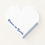 Vrede op Aarde - Heart Shaped Notitieboek (Achterkant)