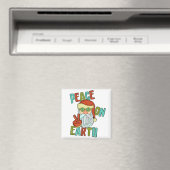 Vrede op Aarde Hippie Santa Magneet (Insitu (Vaatwasser))
