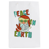 Vrede op Aarde Hippie Santa Medium Cadeauzakje (Voorkant)
