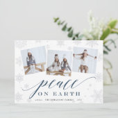 Vrede op aarde | Holiday Foto Collage Kaart (Staand voorkant)