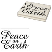Vrede op Aarde Holiday Houtwamp Rubberstempel (Gestempeld)