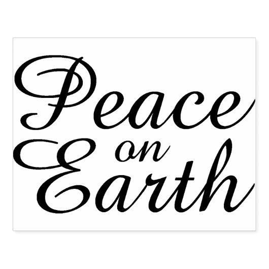 Vrede op Aarde Holiday Houtwamp Rubberstempel (Afrduk)