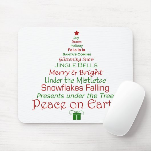 Vrede op Aarde Holiday Mousepad Muismat (Met muis)