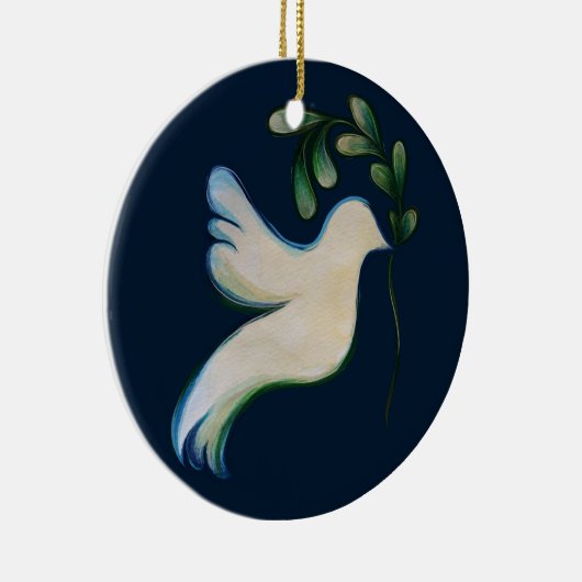 Vrede op Aarde Hoop Keramisch Ornament (Rechts)