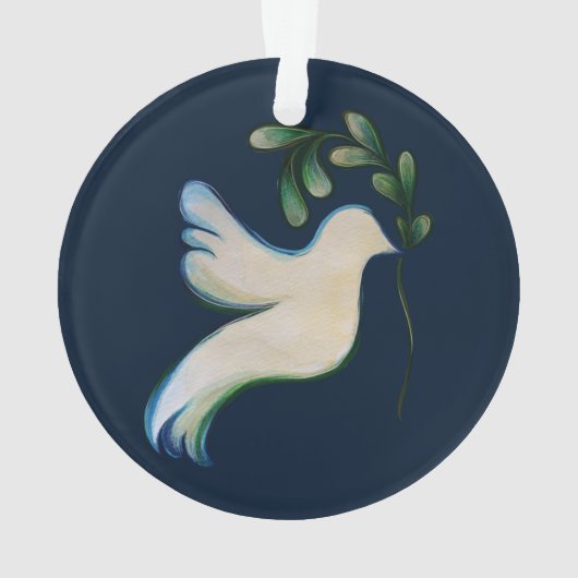 Vrede op Aarde Hoop Ornament (achterkant)