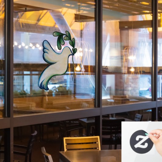 Vrede op Aarde Hoop Raamsticker (Restaurant Raam)