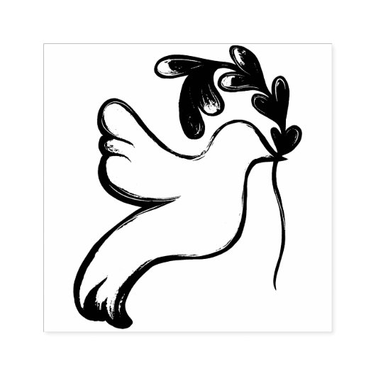 Vrede op Aarde Hoop Rubberstempel (Afrduk)