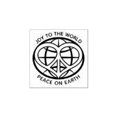 Vrede op Aarde Hout Kunststempel Rubberstempel (Afrduk)