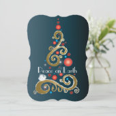 Vrede op aarde ik feestdagenkaart (Staand voorkant)